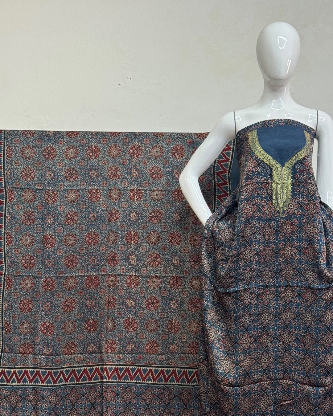TAS Auto Crop Upper - Premium Modal Silk Nakshi Zari Top & Dupatta 2-Piece Set 11