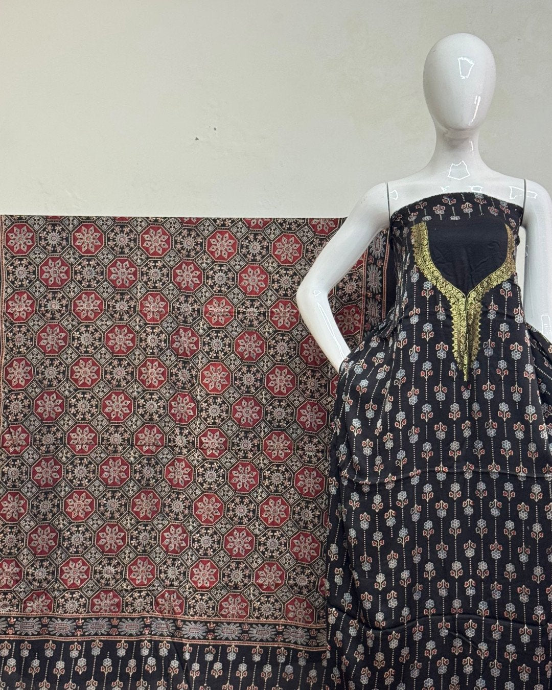 TAS Auto Crop Upper - Premium Modal Silk Nakshi Zari Top & Dupatta 2-Piece Set 13