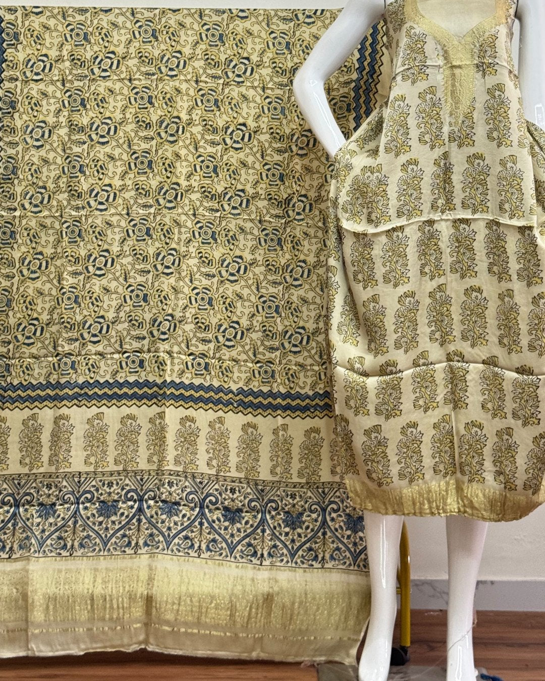 TAS Auto Crop Lower - Premium Modal Silk Nakshi Zari Top & Dupatta 2-Piece Set 15