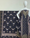 TAS Auto Crop Upper - Meena Kari Dola Silk Ajrakh Hand Block Print 2-Piece Suit 08