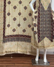 TAS Auto Crop Lower - Meena Kari Dola Silk Ajrakh Hand Block Print 2-Piece Suit 10