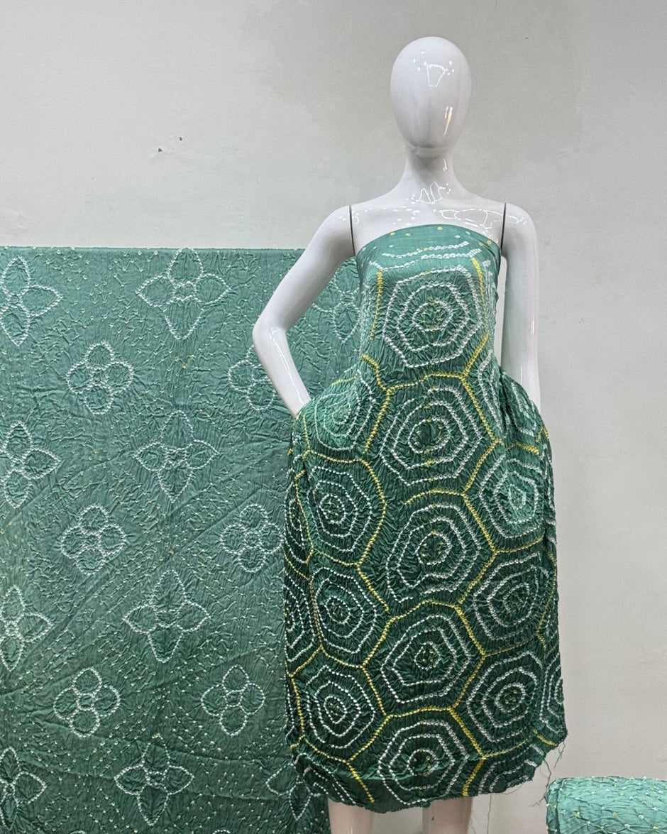 TAS Auto Crop Upper - Premium Modal Silk Shaded Bandhani Fancy 3-Piece Suit 132