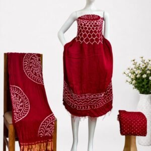 Bandhani Suit – Modal Silk Barik Bandhej Fancy Design 11