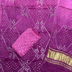 Bandhani Suit – Modal Silk Barik Bandhej Fancy Design 12
