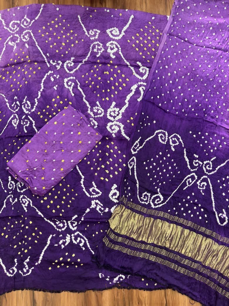 Bandhani Suit – Modal Silk Barik Bandhej Fancy Design 14