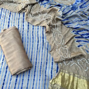 Modal Silk Tie & Dye Bandhani 3 Piece Suit - 29