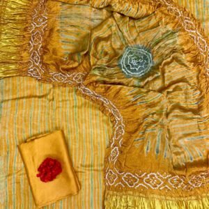 Modal Silk Tie & Dye Bandhani 3 Piece Suit - 22