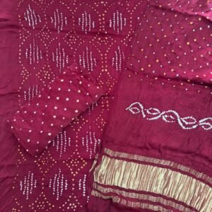 Bandhani Suit – Modal Silk Barik Bandhej Fancy Design 17
