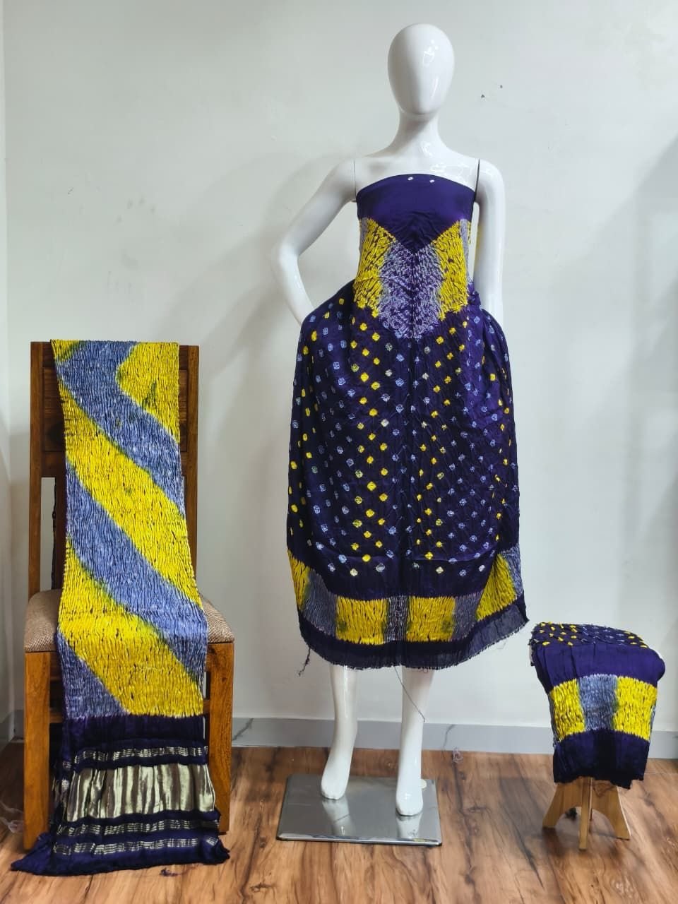 Shiori Suit – Modal Silk Shibori & Bandhani 06