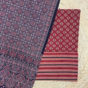 Pure Cotton Ajrakh Screen Print 3-Piece Suit 21