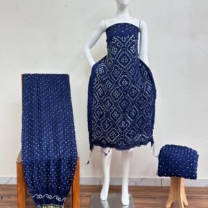 Bandhani Suit – Modal Silk Fancy Barik Bandhej 13