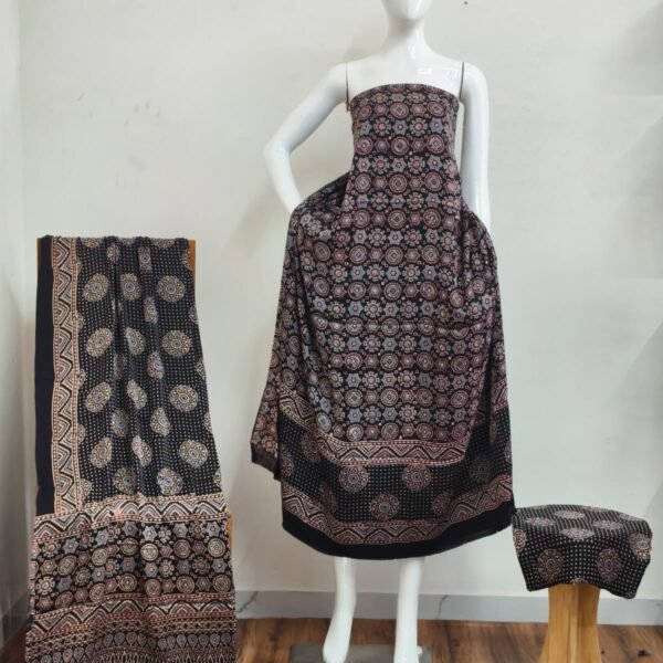 Havi Pure Modal Silk Ajrakh Nechral Dye Suit 15