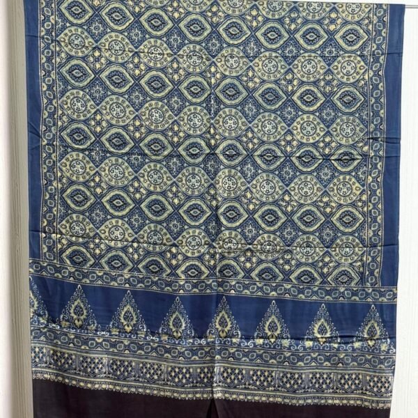 Premium Modal Silk Ajrakh Natural Dye Dupatta with Tassels 32