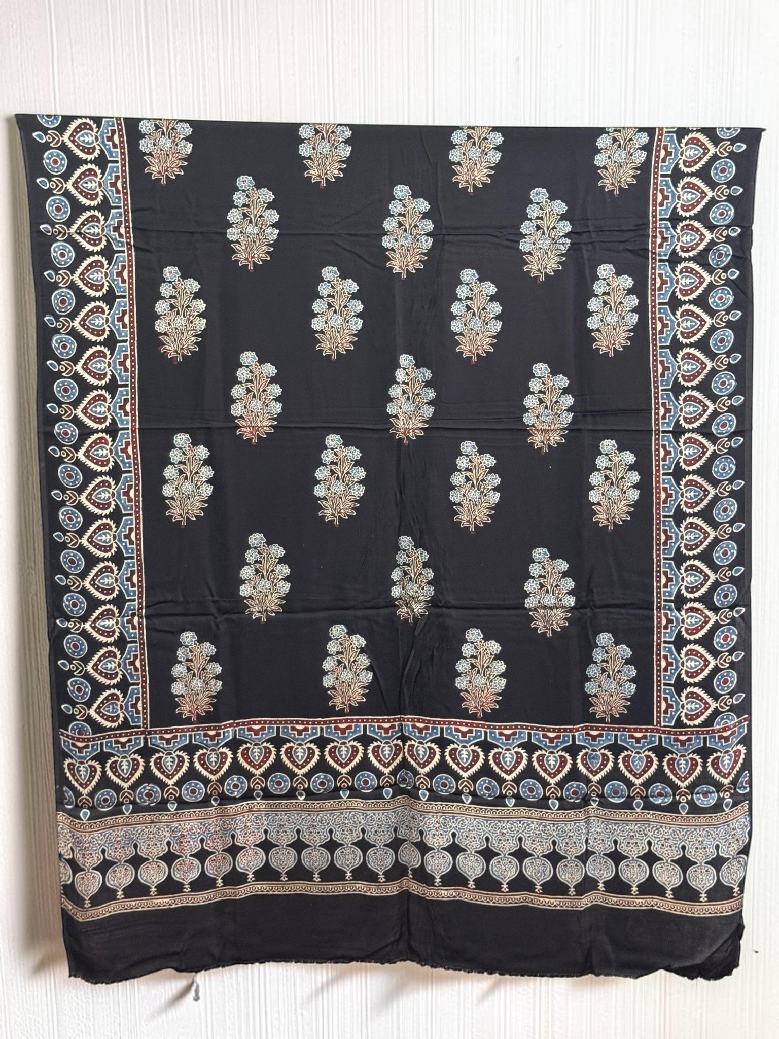 1488384.jpg Premium Modal Silk Ajrakh Natural Dye Dupatta with Tassels 38 - Image 1