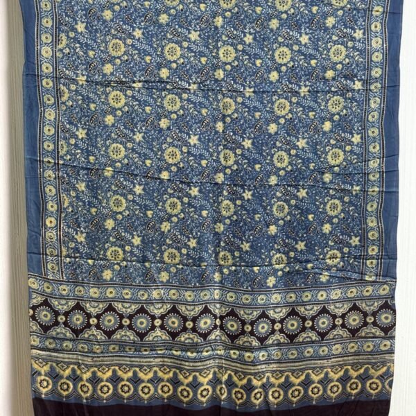 Premium Modal Silk Ajrakh Natural Dye Dupatta with Tassels 23