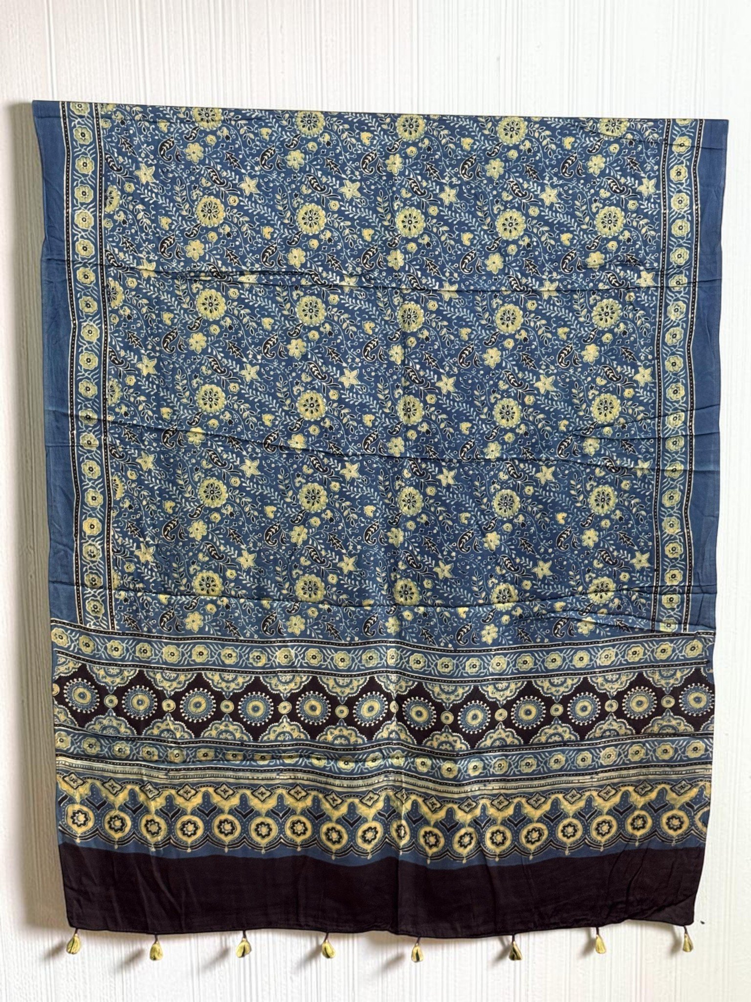 1488395.jpg Premium Modal Silk Ajrakh Natural Dye Dupatta with Tassels 23 - Image 1