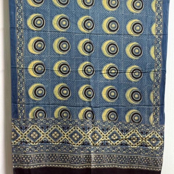 Premium Modal Silk Ajrakh Natural Dye Dupatta with Tassels 08