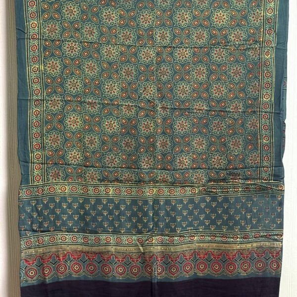 Premium Modal Silk Ajrakh Natural Dye Dupatta with Tassels 27