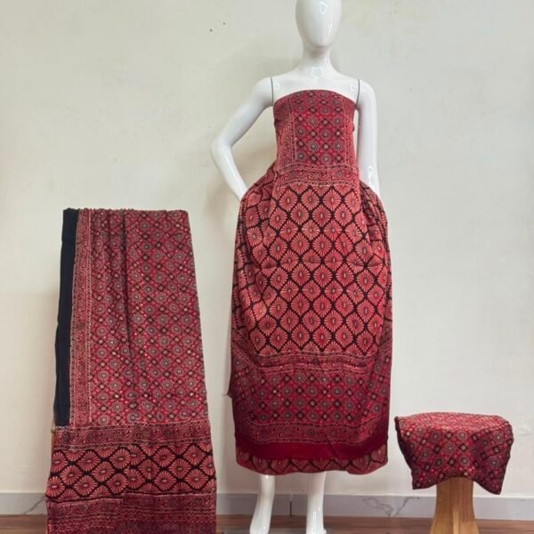 Havi Pure Modal Silk Ajrakh Nechral Dye Suit 17