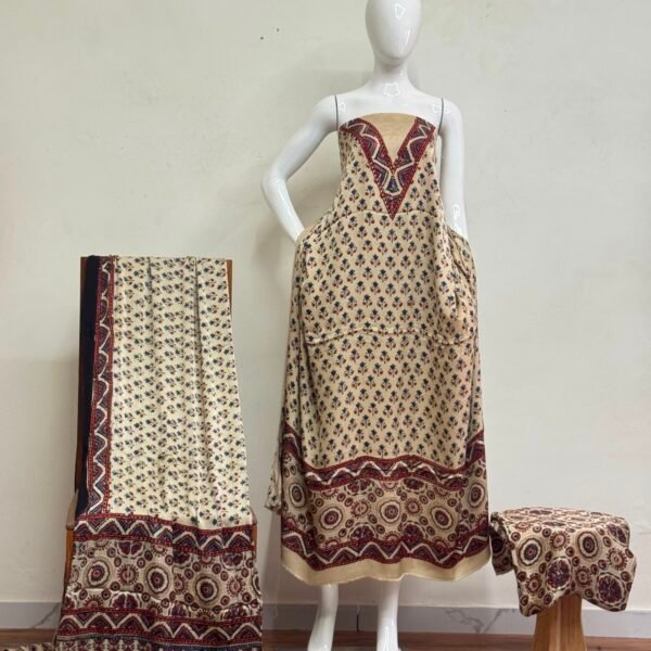 Havi Pure Modal Silk Ajrakh Nechral Dye Suit 07