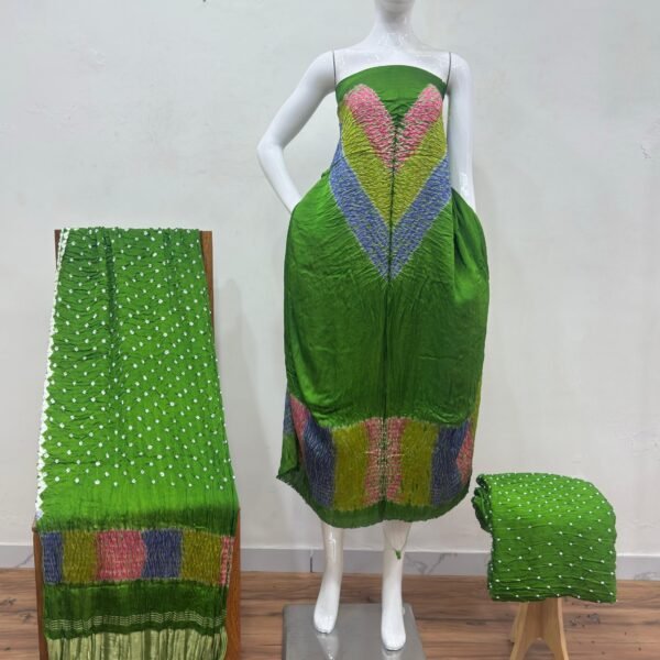 Shiori Suit – Modal Silk Multi Color Shibori & Bandhani 03