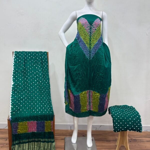 Shiori Suit – Modal Silk Multi Color Shibori & Bandhani 02