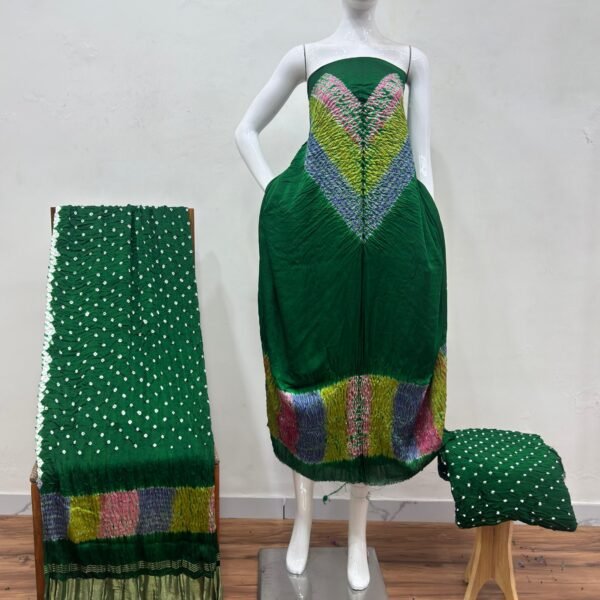 Shiori Suit – Modal Silk Multi Color Shibori & Bandhani 14