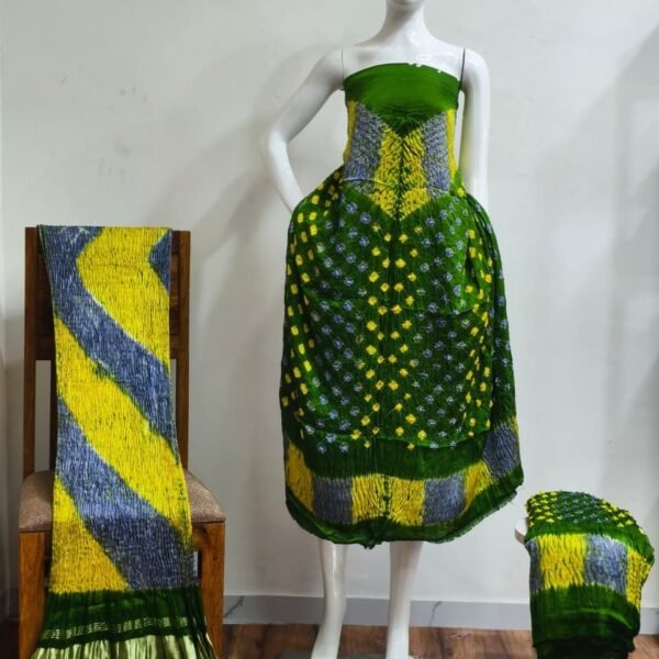 Shiori Suit – Modal Silk Multi Color Shibori & Bandhani 22
