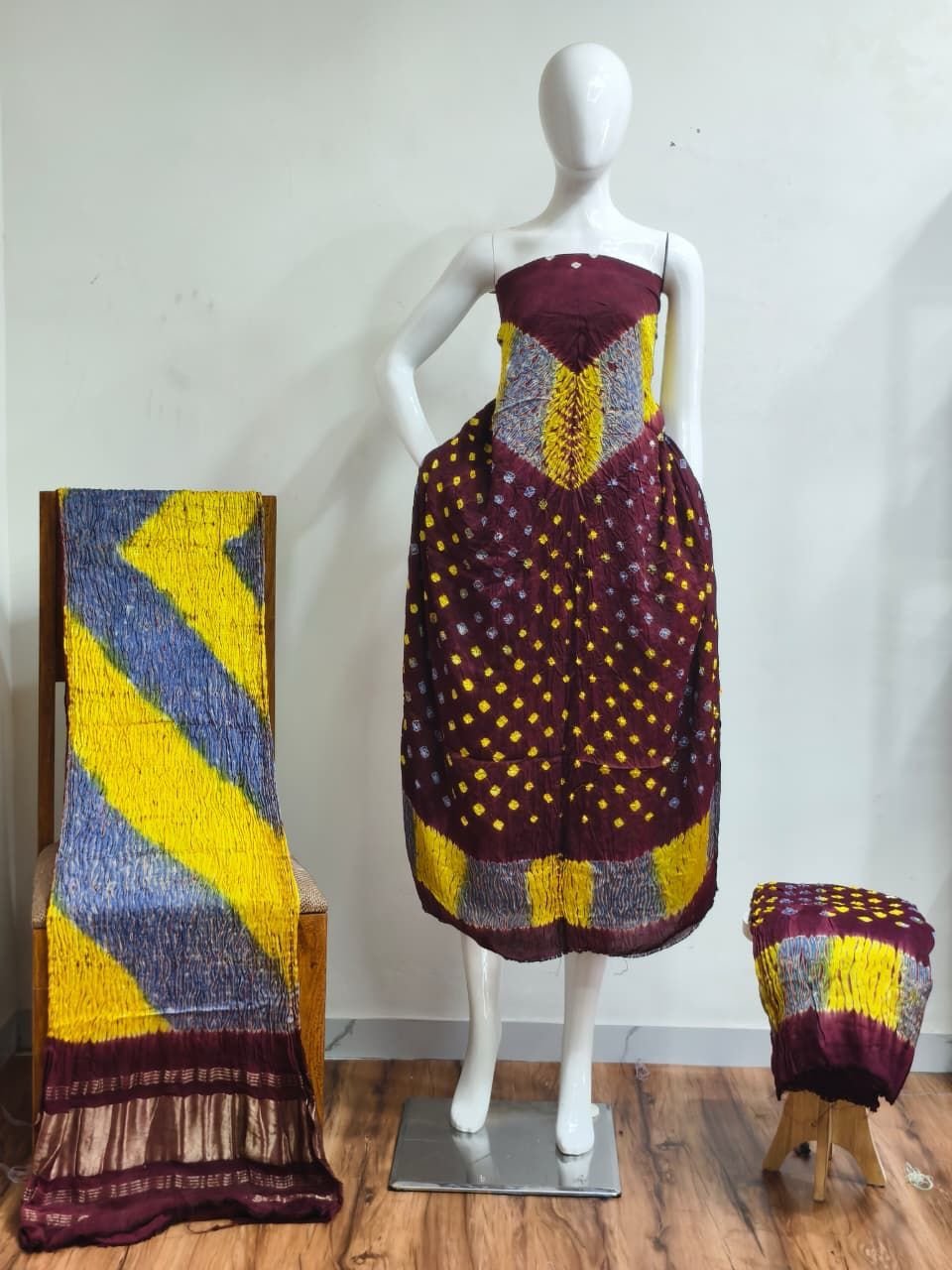 1507680.jpg Shiori Suit – Modal Silk Multi Color Shibori & Bandhani 24 - Image 1