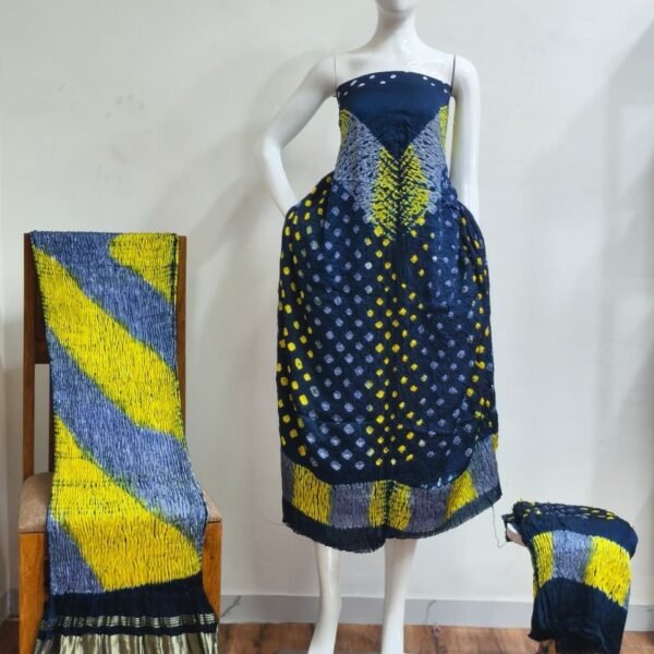 Shiori Suit – Modal Silk Multi Color Shibori & Bandhani 19