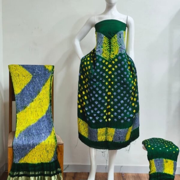 Shiori Suit – Modal Silk Multi Color Shibori & Bandhani 16