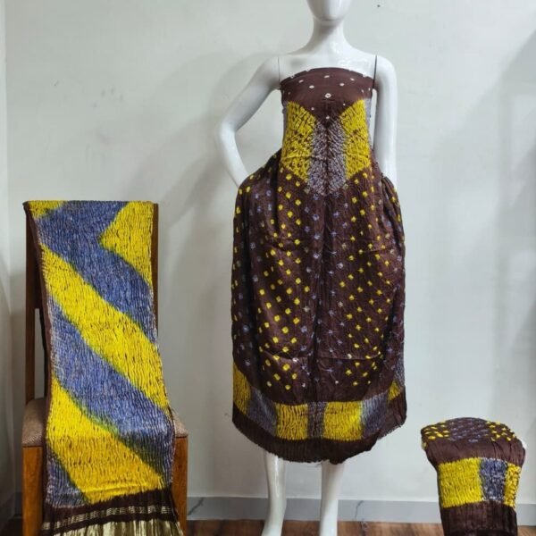Shiori Suit – Modal Silk Multi Color Shibori & Bandhani 21