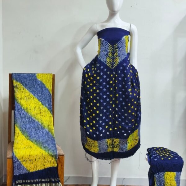 Shiori Suit – Modal Silk Multi Color Shibori & Bandhani 20