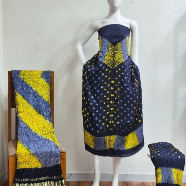 Shiori Suit – Modal Silk Multi Color Shibori & Bandhani 25