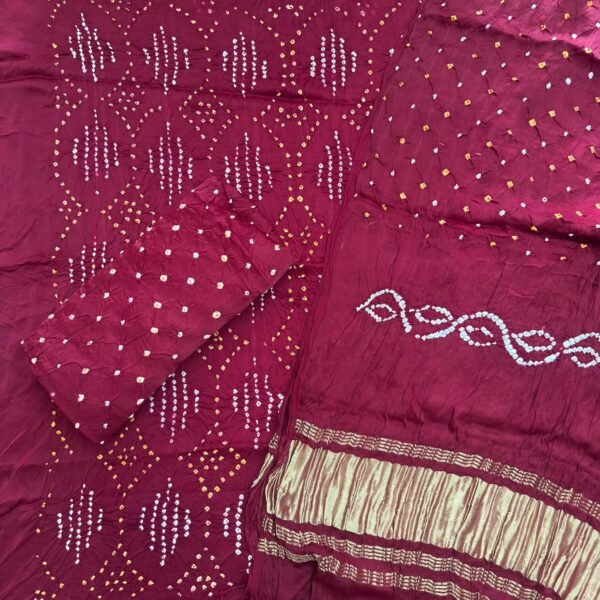 Premium Modal Silk Bandhani Barik Bandhej Fancy Suit 06