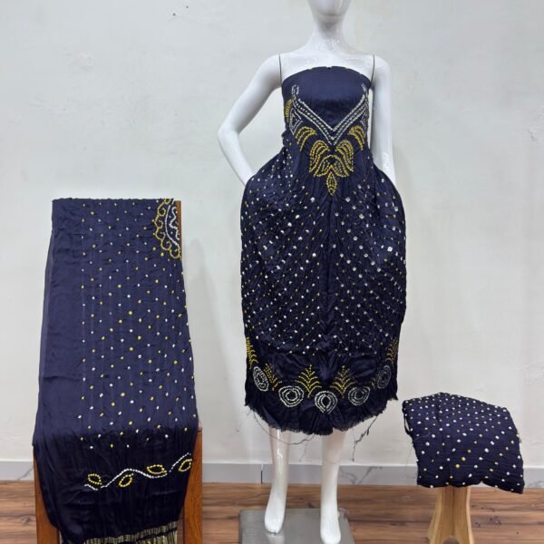 Shiori Suit – Double Color Shibori & Bandhani 03