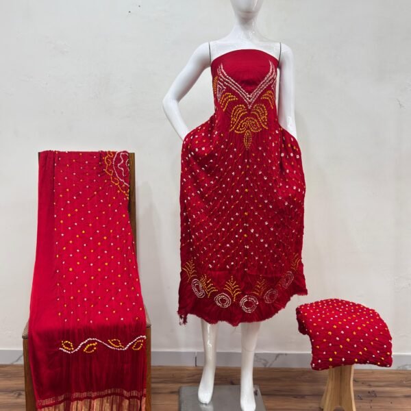 Shiori Suit – Double Color Shibori & Bandhani 05