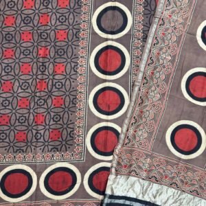Premium Ajrakh Chanderi 2-Piece Suit Set 150