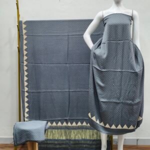 Havi Modal Silk Ajrakh Hand Block Print Neptol Dye & Discharge Print 3-Piece Suit Set