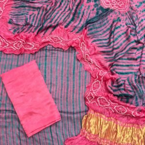 Modal Silk Tiy & Dye And Bandhani 3 Pice Suit – Suit – product image 2