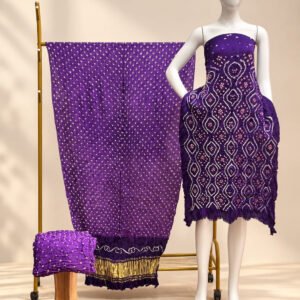 Premium Fancy Design Modal Silk 3-Piece Suit with Tissue Pallu