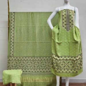 Havi Modal Silk Ajrakh Hand Block Print Neptol Dye & Discharge Print 3-Piece Suit Set