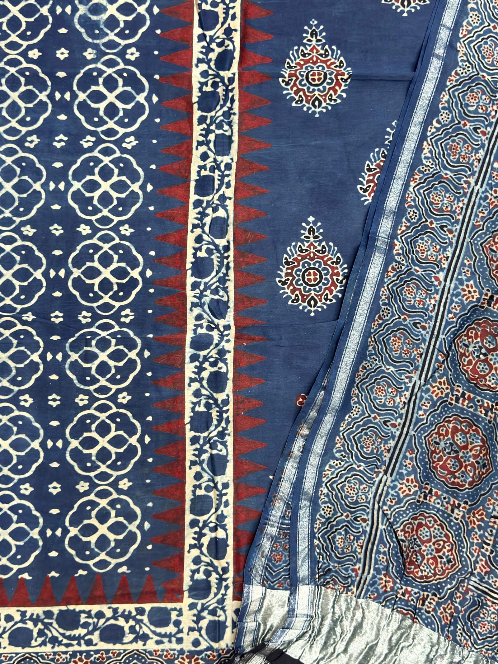 Premium Ajrakh Chanderi 2-Piece Suit Set 152