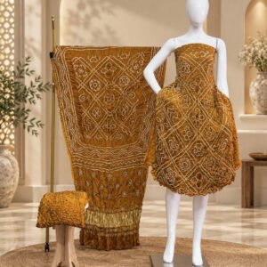 Premium Barbhat Design Modal Silk 3-Piece Suit with Tissue Pallu