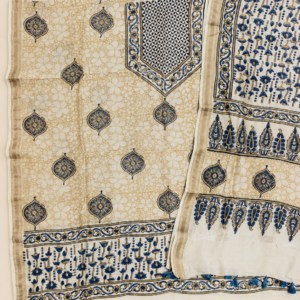 Premium Ajrakh Maheswari Silk 2-Piece Suit Set