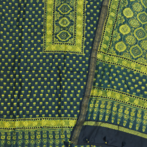 Premium Ajrakh Maheswari Silk 2-Piece Suit Set