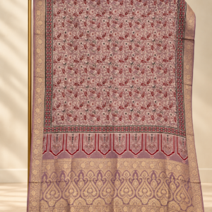 Dola Silk Ajrakh Hand Block Print Natural Dye Dupatta